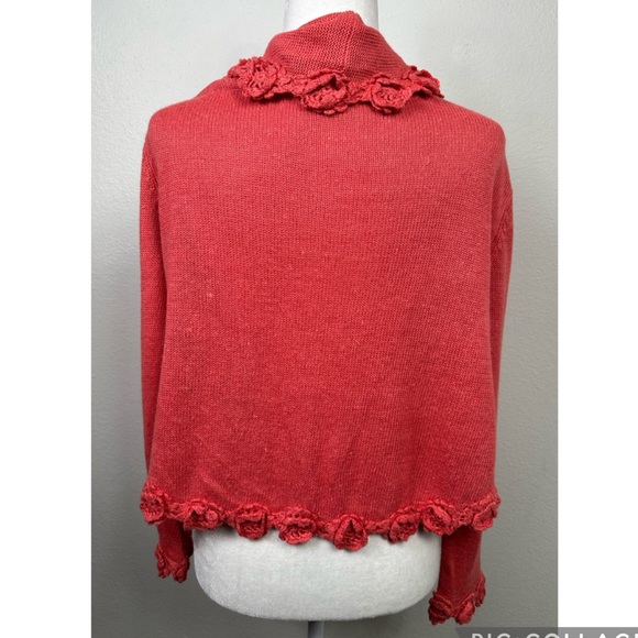 Jones  Wear Jeans Embroidered   Cardigan One Button Size XL - Picture 2 of 9